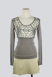 Gianfranco Ferré Silver Knit Top – S-M