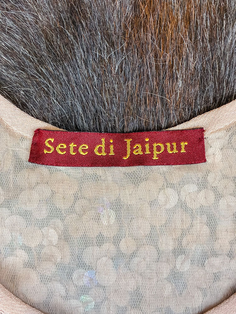 Sete di Jaipur 2000s Nude Sequin Tank Dress