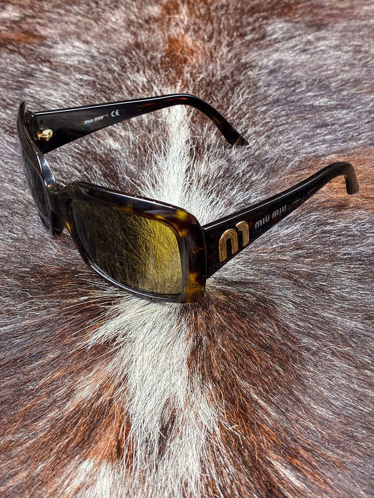 Miu Miu 2004 Brown Rectangle Sunglasses