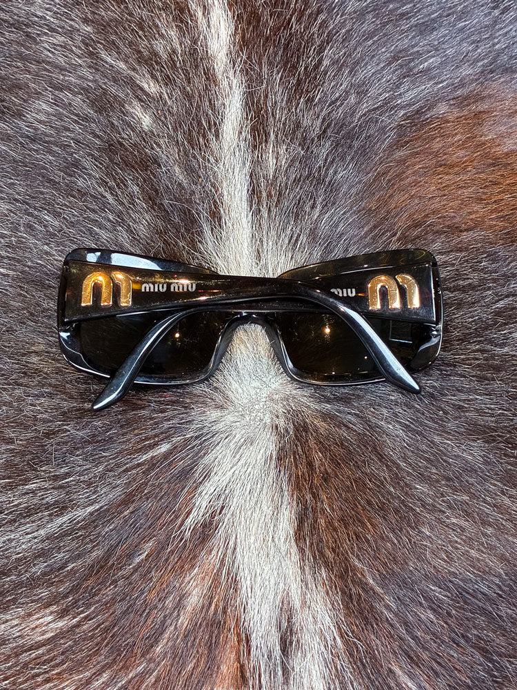 Miu Miu 2004 Brown Rectangle Sunglasses