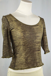 Roberto Cavalli Sheer Snake Skin Print Top