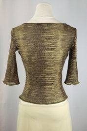 Roberto Cavalli Sheer Snake Skin Print Top