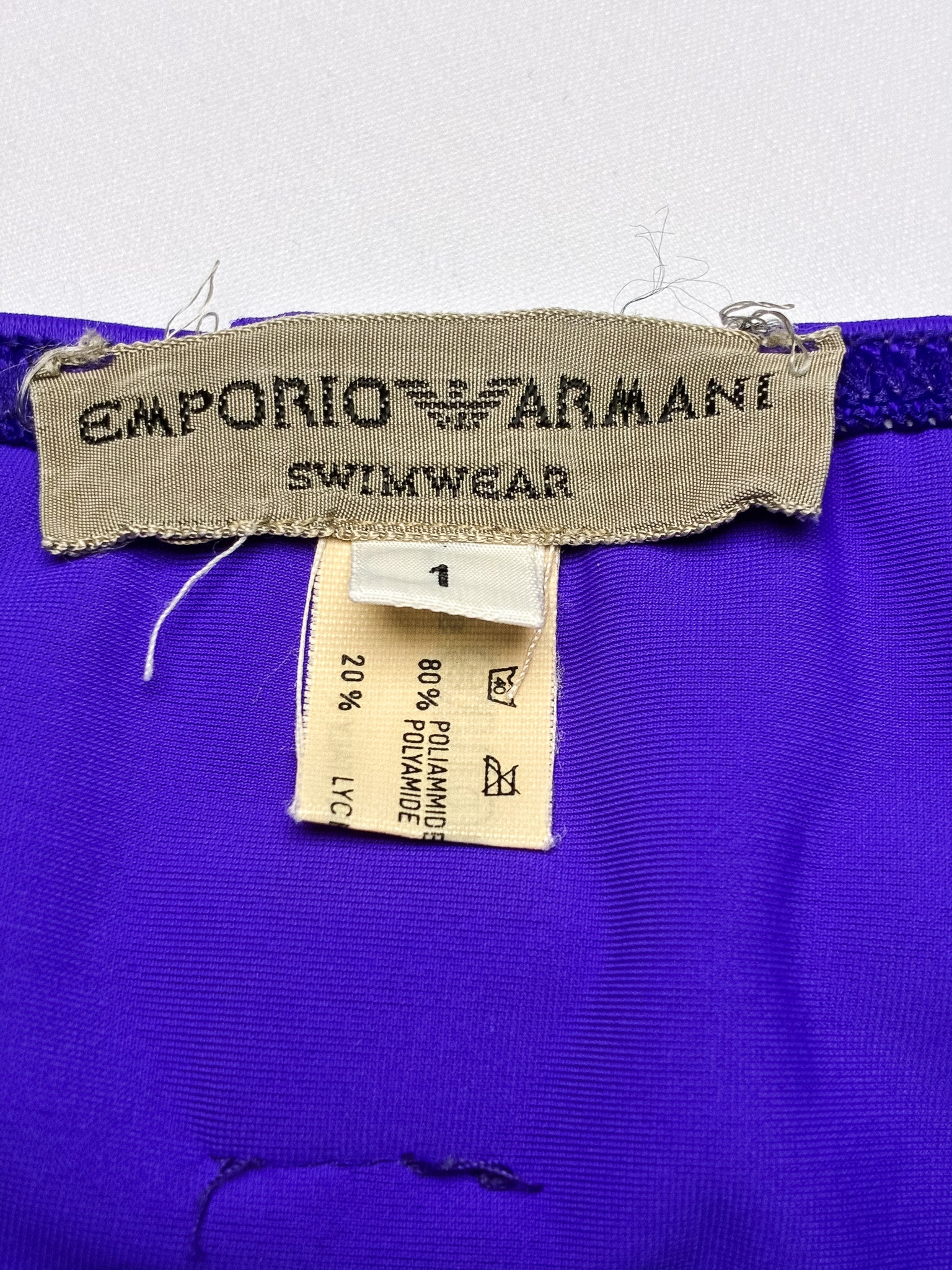 Emporio Armani 2000s Purple Color Block Bikini and Belted Mini Skirt Set - XS