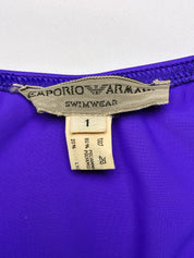Emporio Armani 2000s Purple Color Block Bikini and Belted Mini Skirt Set - XS
