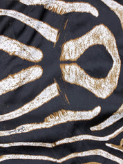 Roberto Cavalli 2000s Gold Zebra Print Bustier Mini Dress