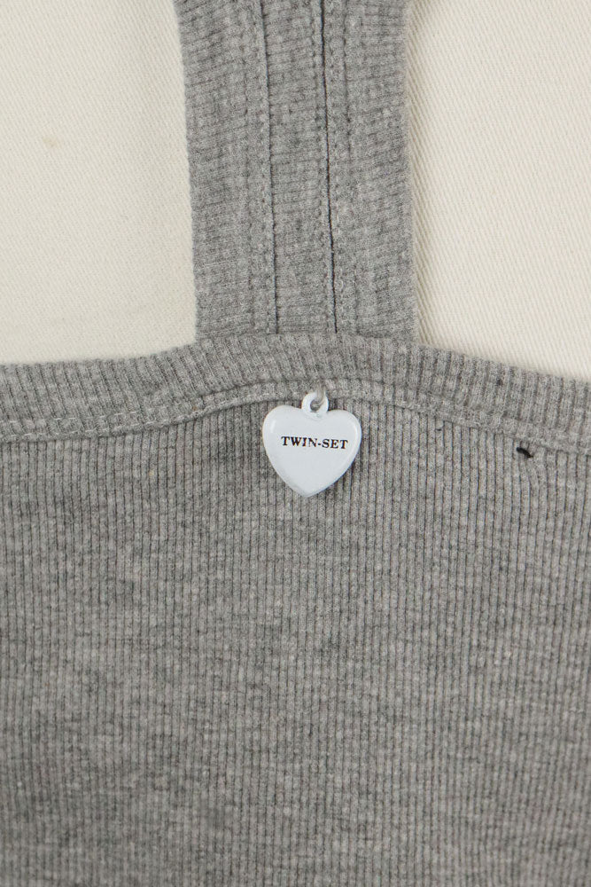 Twin Set Grey Mirrored Tank Top – M