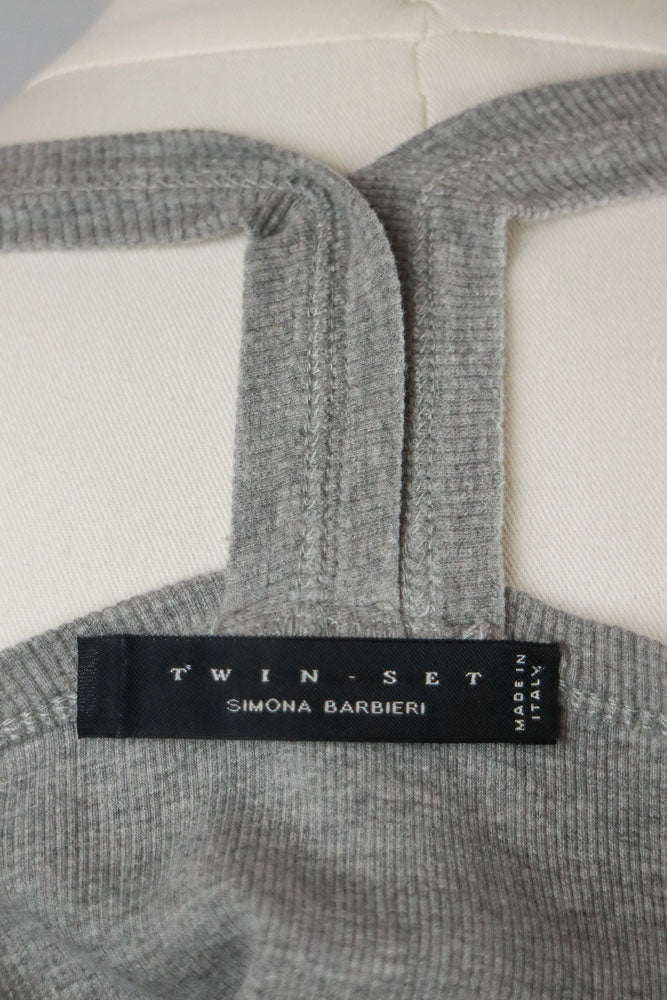 Twin Set Grey Mirrored Tank Top – M