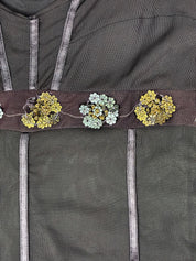 Cristinaeffe Brown Dress Sequin Flowers