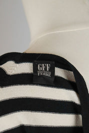 Gianfranco Ferré 2000s Black & White Striped Knit Top – S
