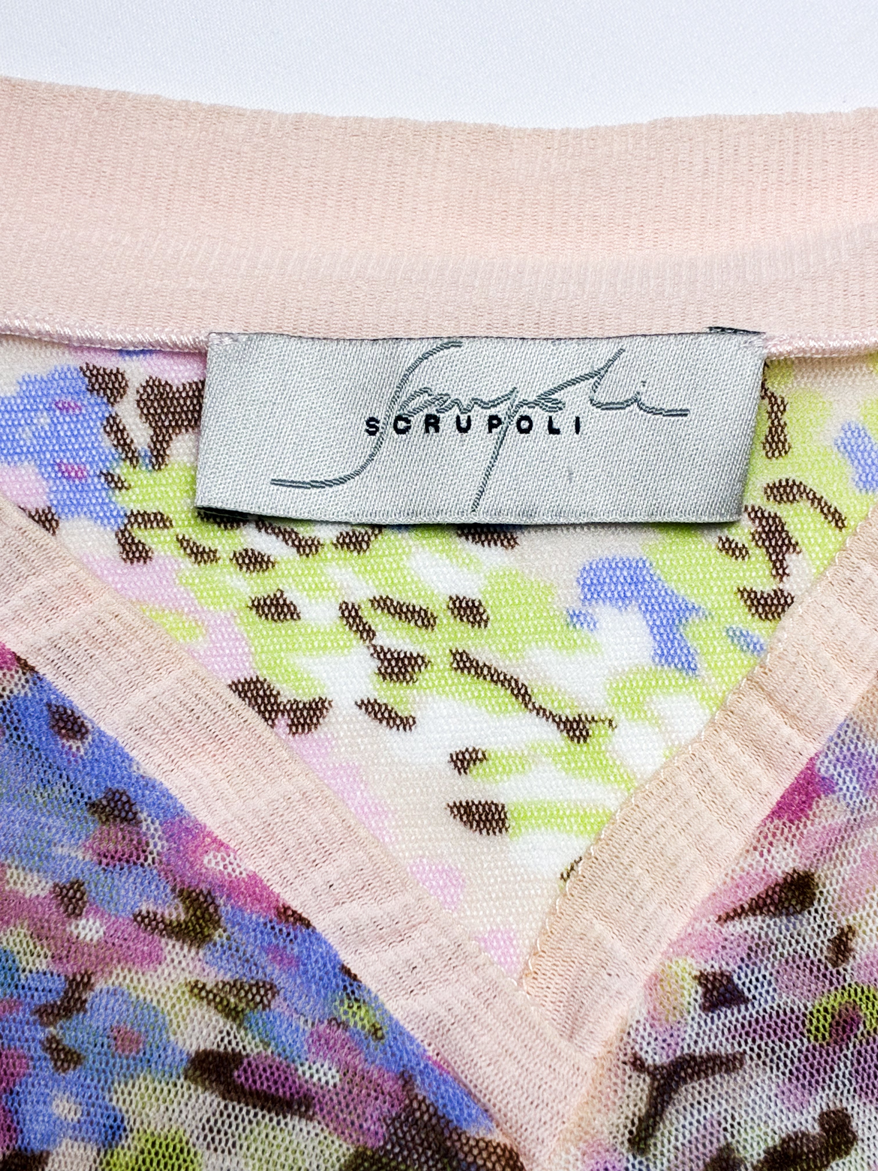Scrupoli 2000s Ditsy Floral Mesh Ruffle Camisole - XS/S