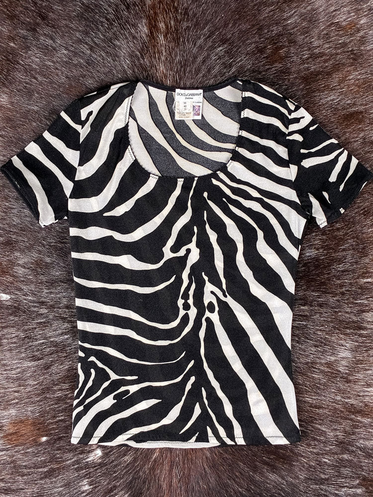 Dolce & Gabbana Intimo Zebra Stretch Tee