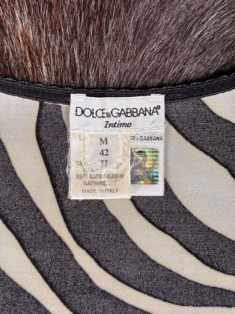 Dolce & Gabbana Intimo Zebra Stretch Tee
