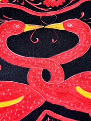 Custo Barcelona 2000s Pink and Red Mythic Birds Long Sleeve Top