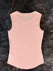 Custo Barcelona 2000s Green & Pink Cherub Print Tank Top