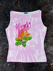 Christian Lacroix Jeans 2000s Pink Floral Graphic Tank Top