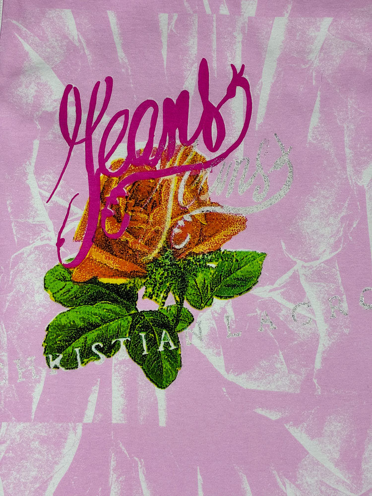 Christian Lacroix Jeans 2000s Pink Floral Graphic Tank Top