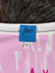 Christian Lacroix Jeans 2000s Pink Floral Graphic Tank Top