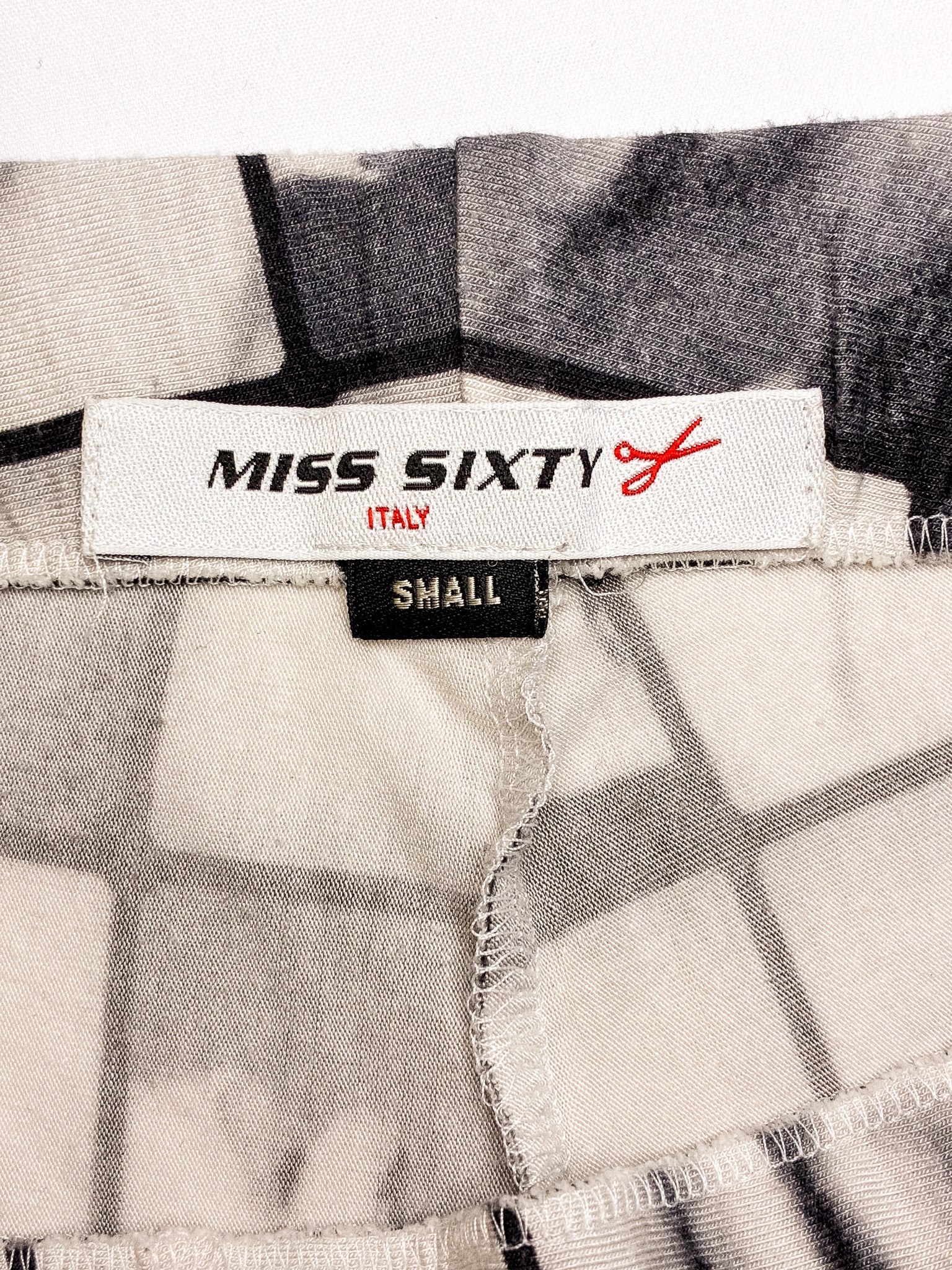 Miss Sixty 2000s Black & White Face Print Top & Flare Pants Set - S/M