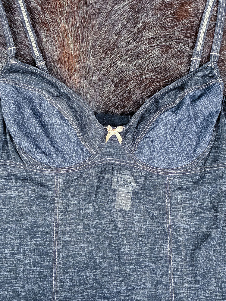 D&G 2000s Denim Bustier Slip Top