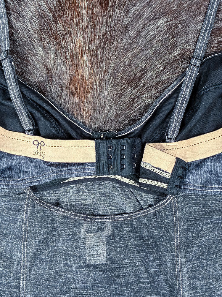 D&G 2000s Denim Bustier Slip Top