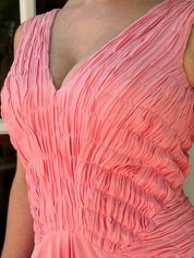 Red Valentino Silk Pink Ruffled Dress – S/M