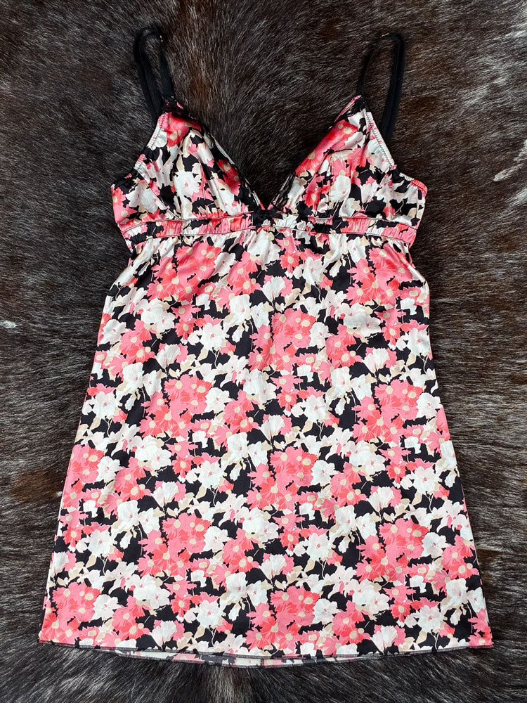 Dolce & Gabbana 2000s Pink Floral Slip Dress