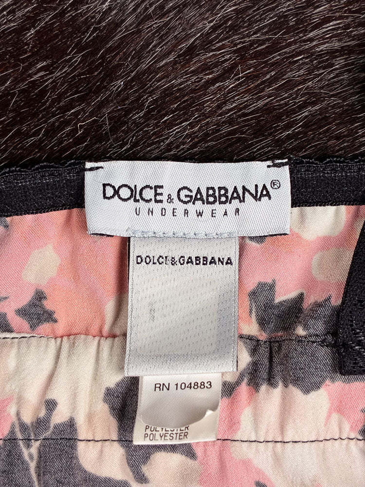 Dolce & Gabbana 2000s Pink Floral Slip Dress