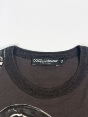 Dolce & Gabbana James Dean Print Black Tee - S/M