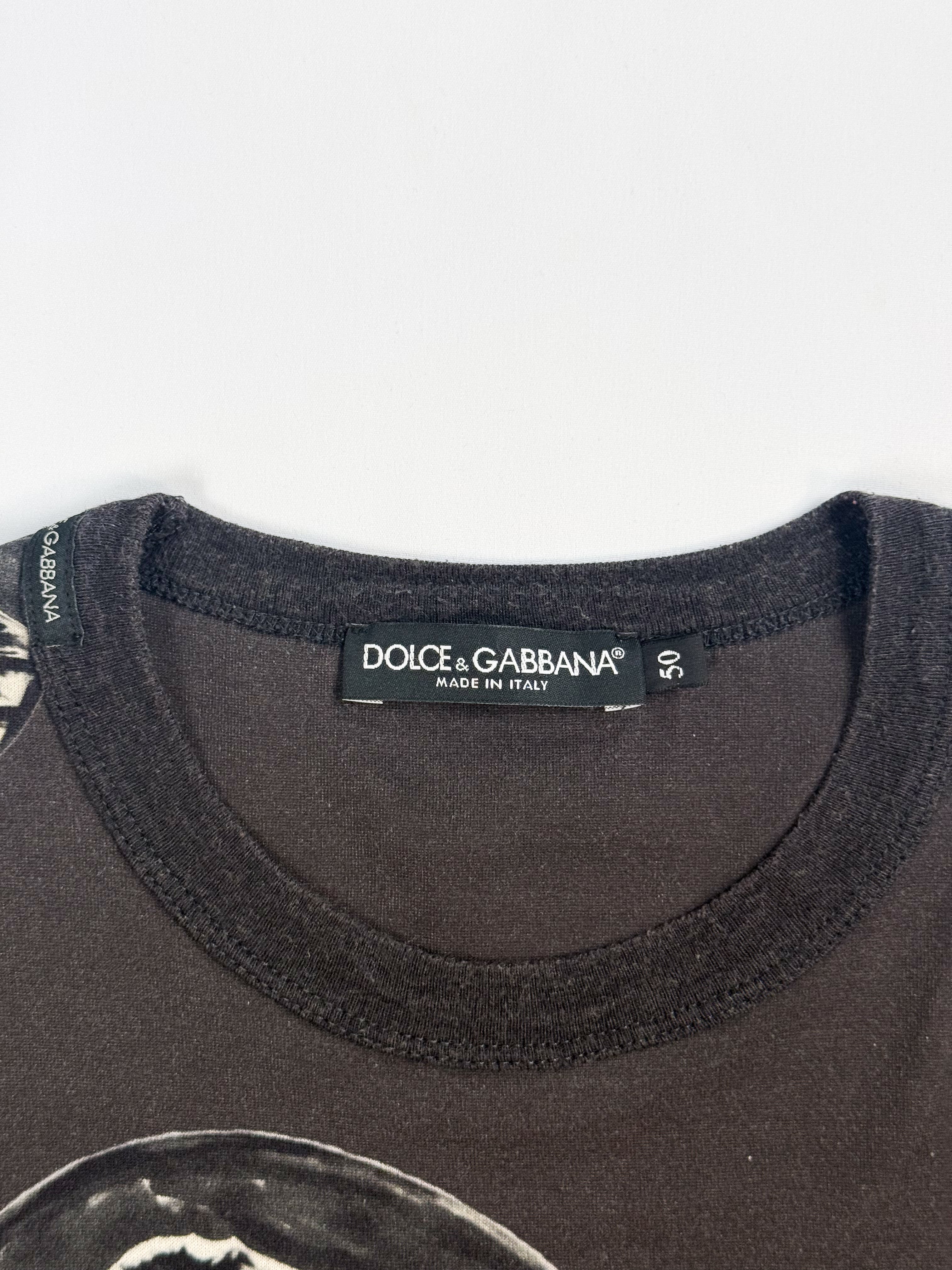 Dolce & Gabbana James Dean Print Black Tee - S/M