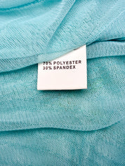 EV 2000s Mint Beaded Handkerchief Hem Top - M/L