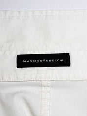 Massimo Rebecchi 2000s White Cotton Tie Front Shirt - XS/S