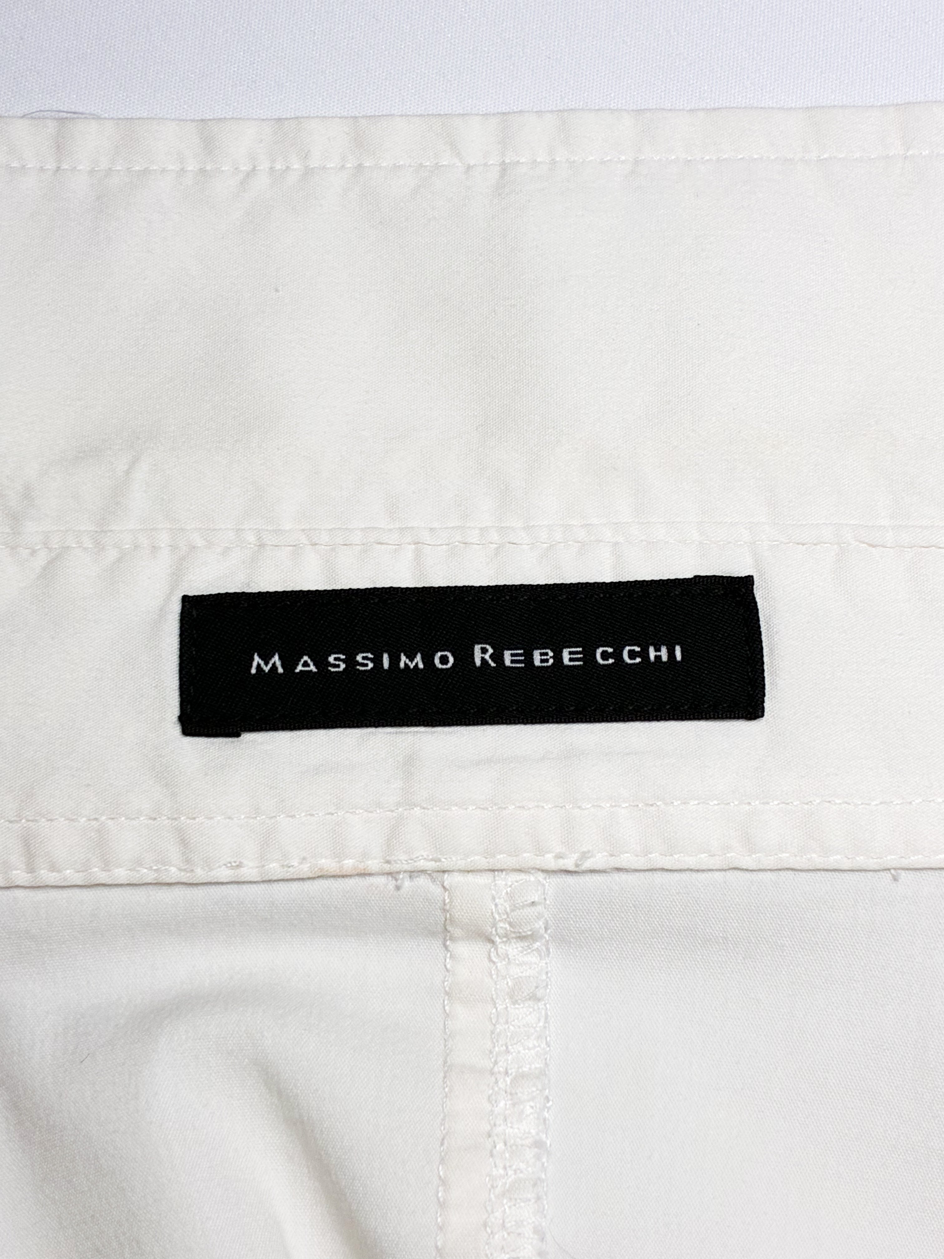 Massimo Rebecchi 2000s White Cotton Tie Front Shirt - XS/S