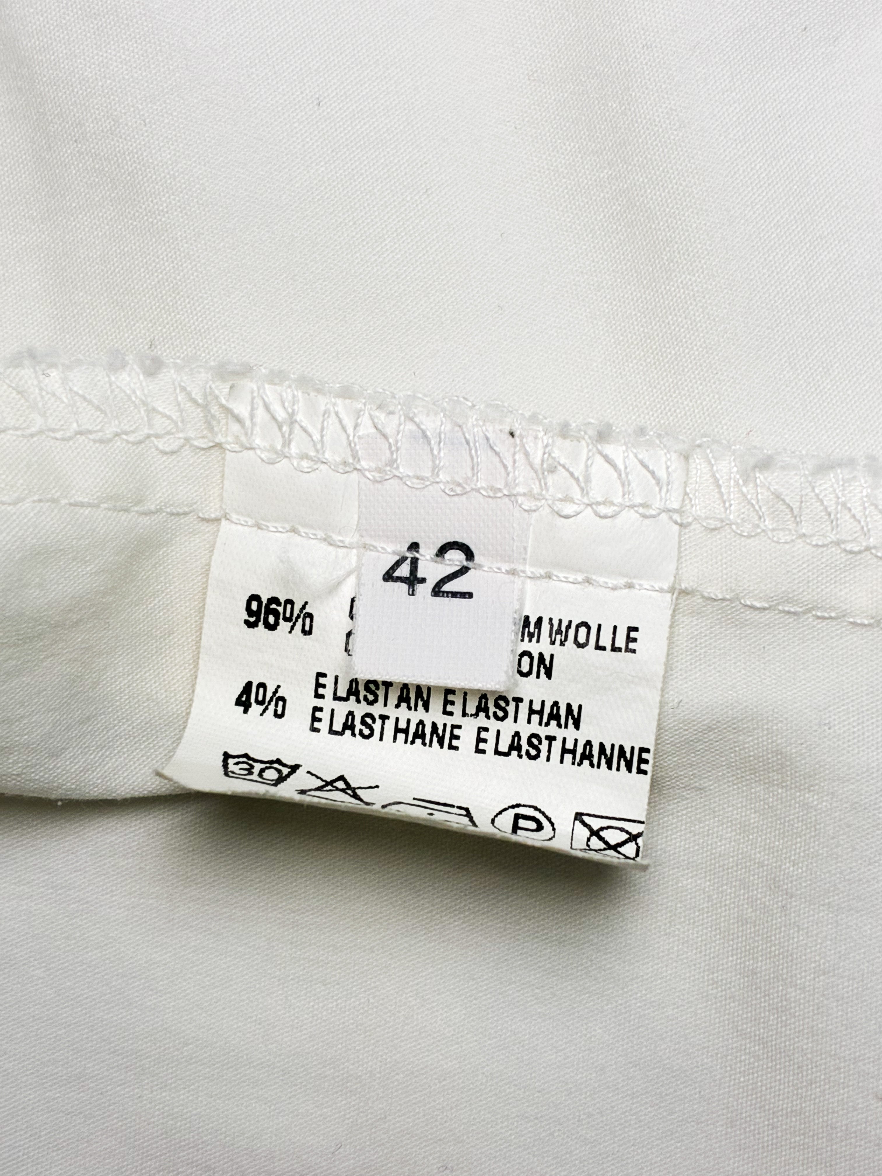 Massimo Rebecchi 2000s White Cotton Tie Front Shirt - XS/S