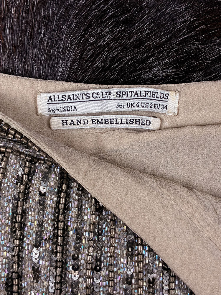 AllSaints Spitalfields Hand-Embellished Mini Skirt