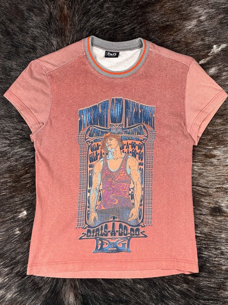 D&G 2000s “Girls A Go Go” Graphic Tee