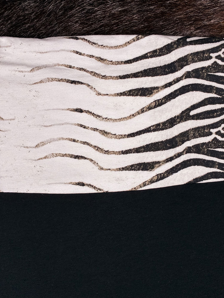 Roberto Cavalli Beachwear 2000s Zebra Strapless Mini Dress