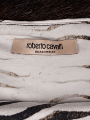 Roberto Cavalli Beachwear 2000s Zebra Strapless Mini Dress