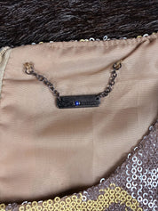 Custo Barcelona 2000s Sequin Floral Mini Dress