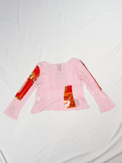 Custo Barcelona 2000s Pink Patchwork Crop Top - S