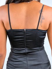 Flavio Castellani 2000s Black Silk Pink Lace Sequin Camisole - XS