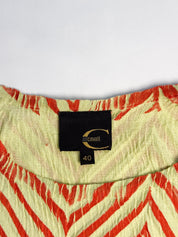 Just Cavalli 2000s Red Abstract Print Crinkle Cami - XS
