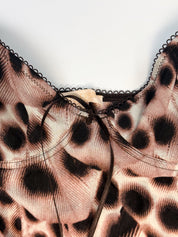 Roberto Cavalli Underwear 2000s Feather Print Bustier Cami - S
