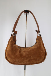 Blumarine Tan Suede Shoulder Bag