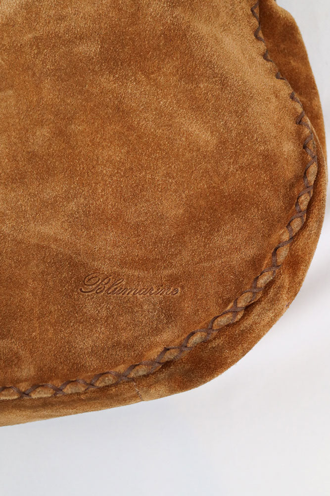 Blumarine Tan Suede Shoulder Bag