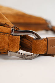 Blumarine Tan Suede Shoulder Bag