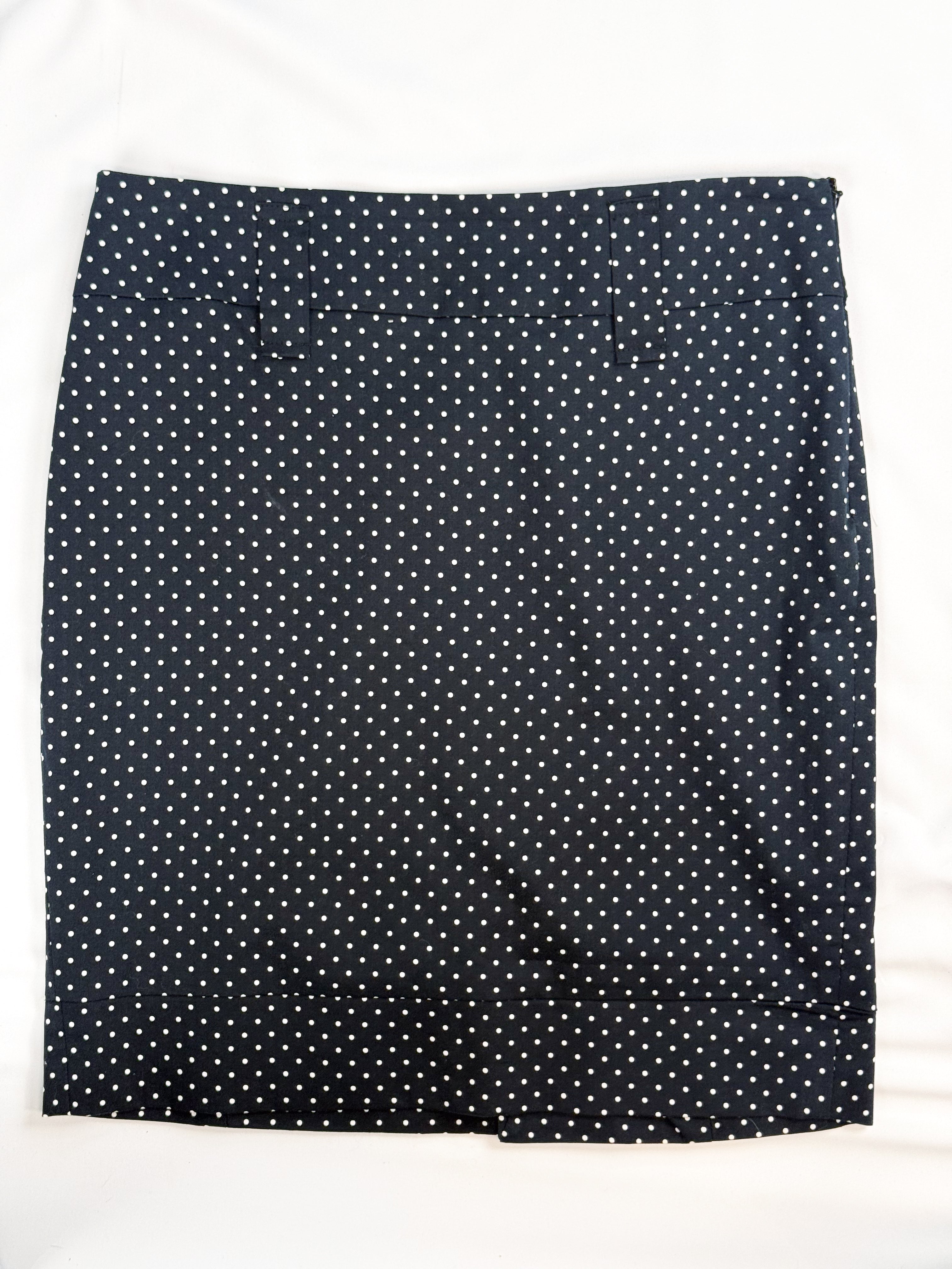 Le Group Woman 1990s Navy Polka Dot Bustier and Pencil Skirt Set - M/L