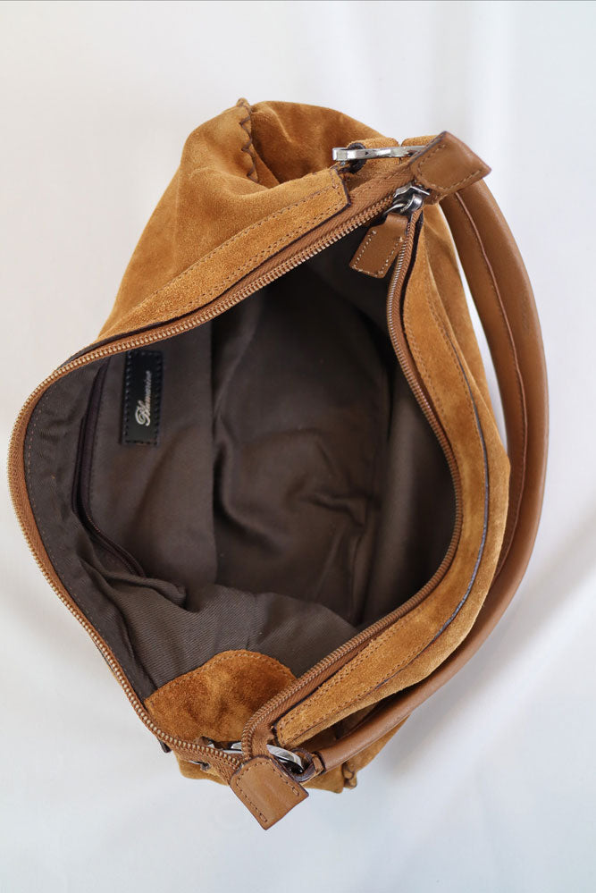 Blumarine Tan Suede Shoulder Bag