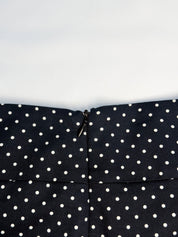 Le Group Woman 1990s Navy Polka Dot Bustier and Pencil Skirt Set - M/L