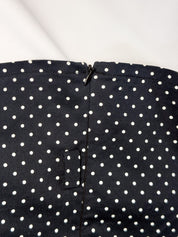 Le Group Woman 1990s Navy Polka Dot Bustier and Pencil Skirt Set - M/L