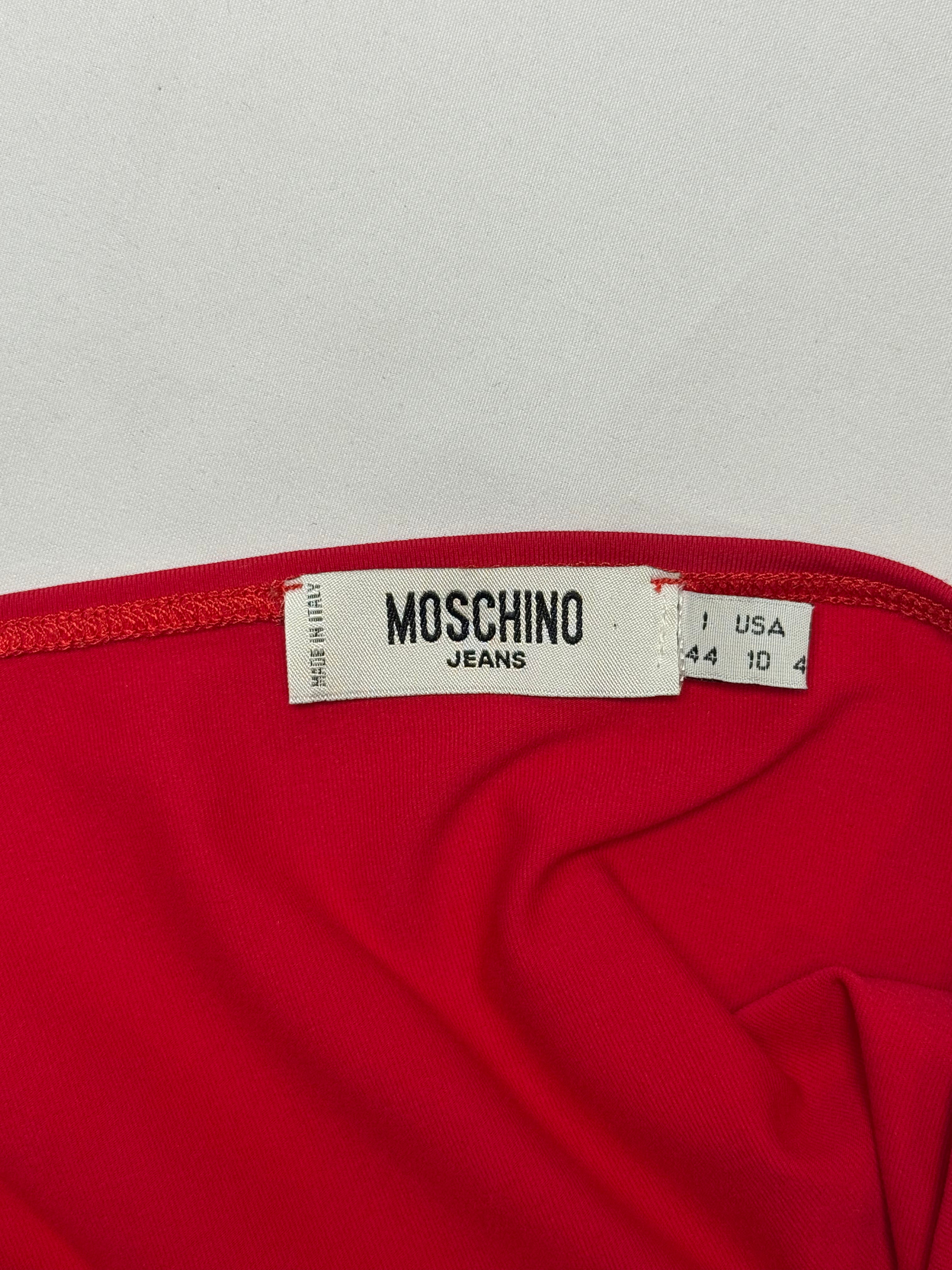 Moschino Jeans 2000s Red Fringe Skirt - M-XL